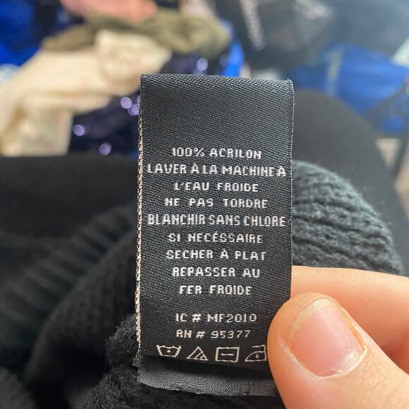 Sanctuary Sweater Women Medium Solid Black Cowl Neck Honeycomb - Picture 5 of 7